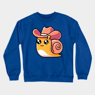 Cowboy Snail! Cute Snail Cowboy Crewneck Sweatshirt